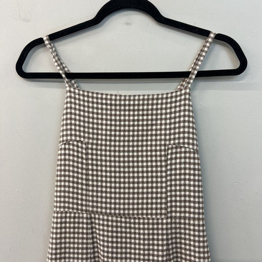 Rita Row Brown/ White Houndstooth Tie Back Dress Extra Small