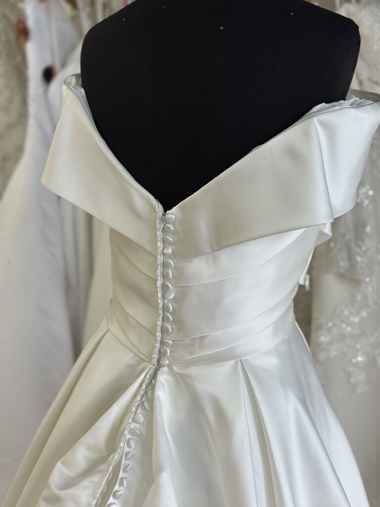 Jasmine Collection Ivory Off Shoulder A Line Bridal Gown 14