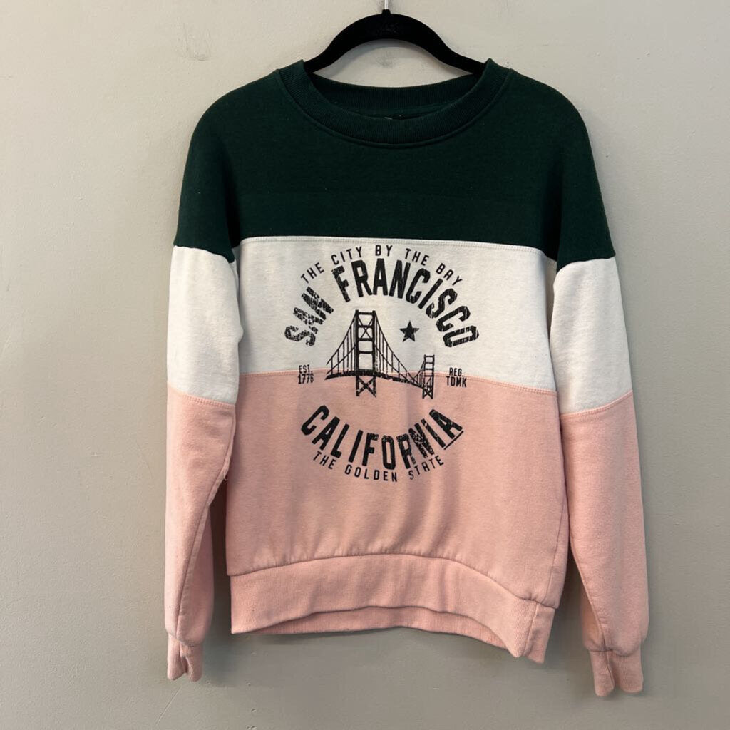 Klesis Land Color Block San Francisco Long Sleeve Pullover Small