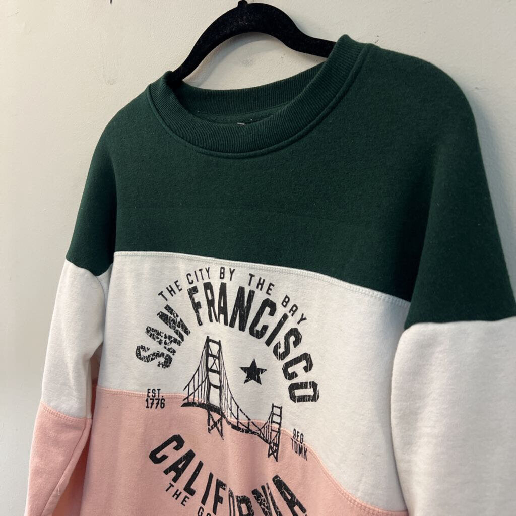 Klesis Land Color Block San Francisco Long Sleeve Pullover Small