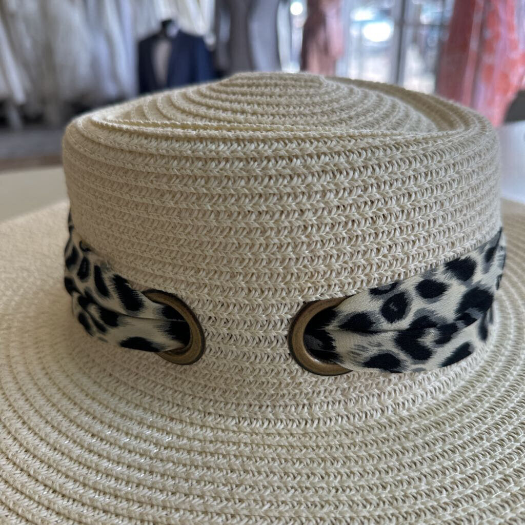 Marcus Adler Cream/ Leopard Sun Hat