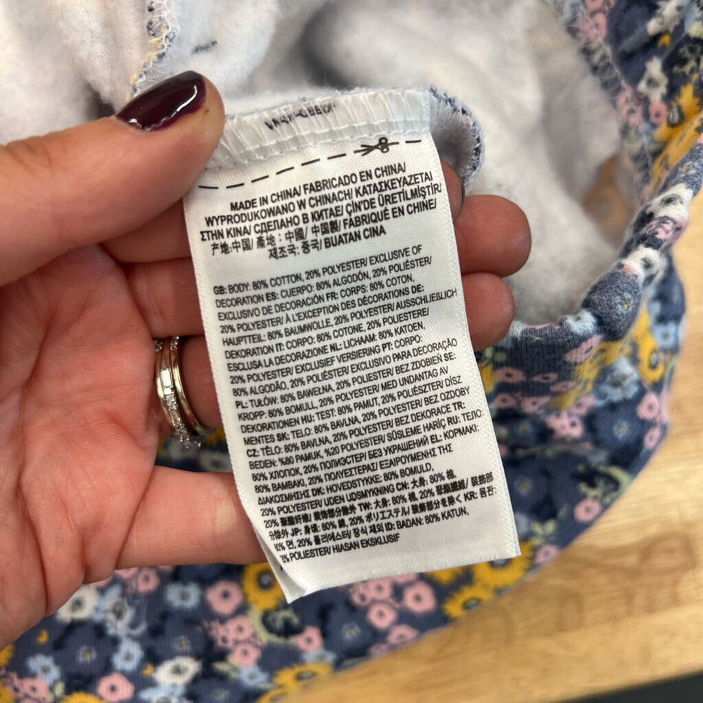 Vans Blue/ Multi Flower Print Pull On Shorts Medium