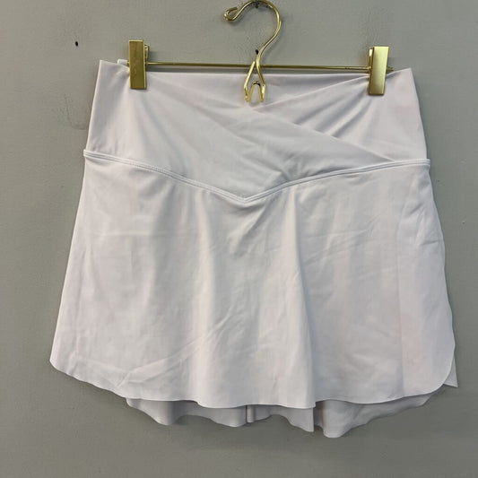 White Athletic Split Side Skort Medium