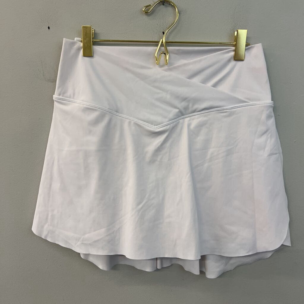 White Athletic Split Side Skort Medium
