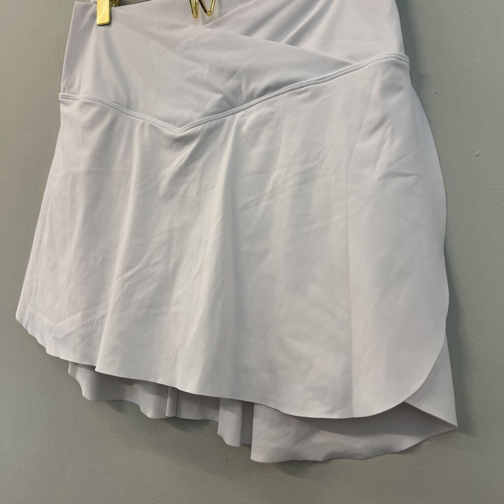 White Athletic Split Side Skort Medium