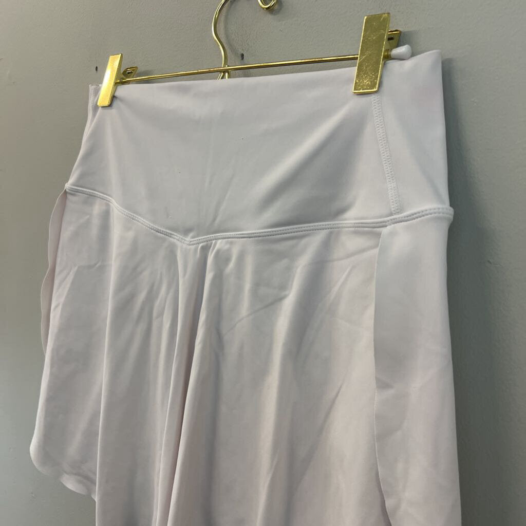 White Athletic Split Side Skort Medium