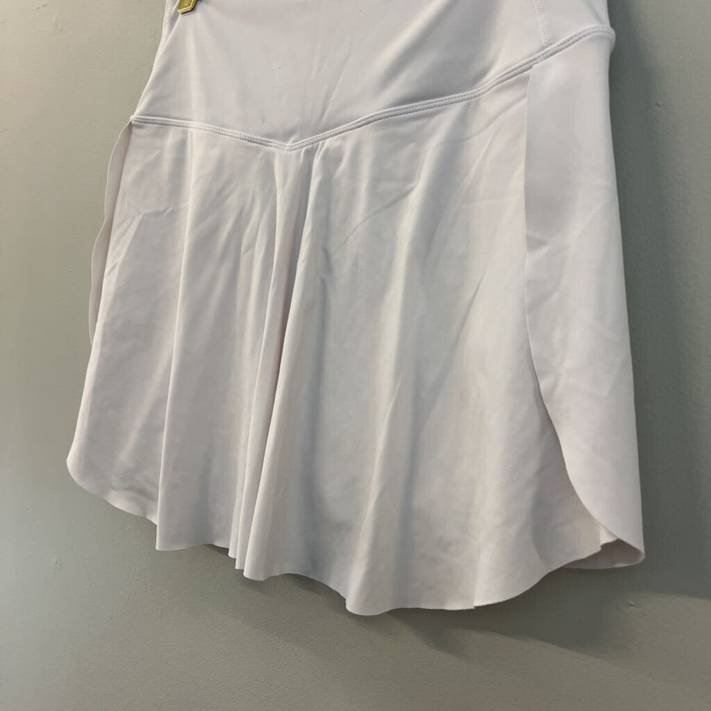 White Athletic Split Side Skort Medium