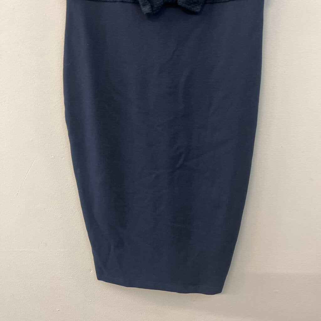 Red Valentino Navy Short Sleeve Bow Waist Dress Small