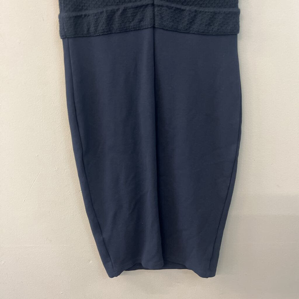 Red Valentino Navy Short Sleeve Bow Waist Dress Small