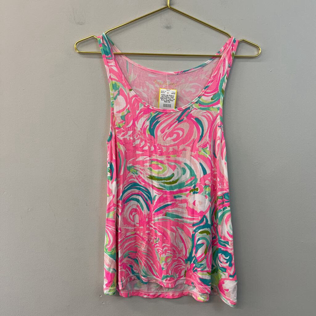 Lilly Pulitzer Pink/ Multi Print Tank Top Extra Small