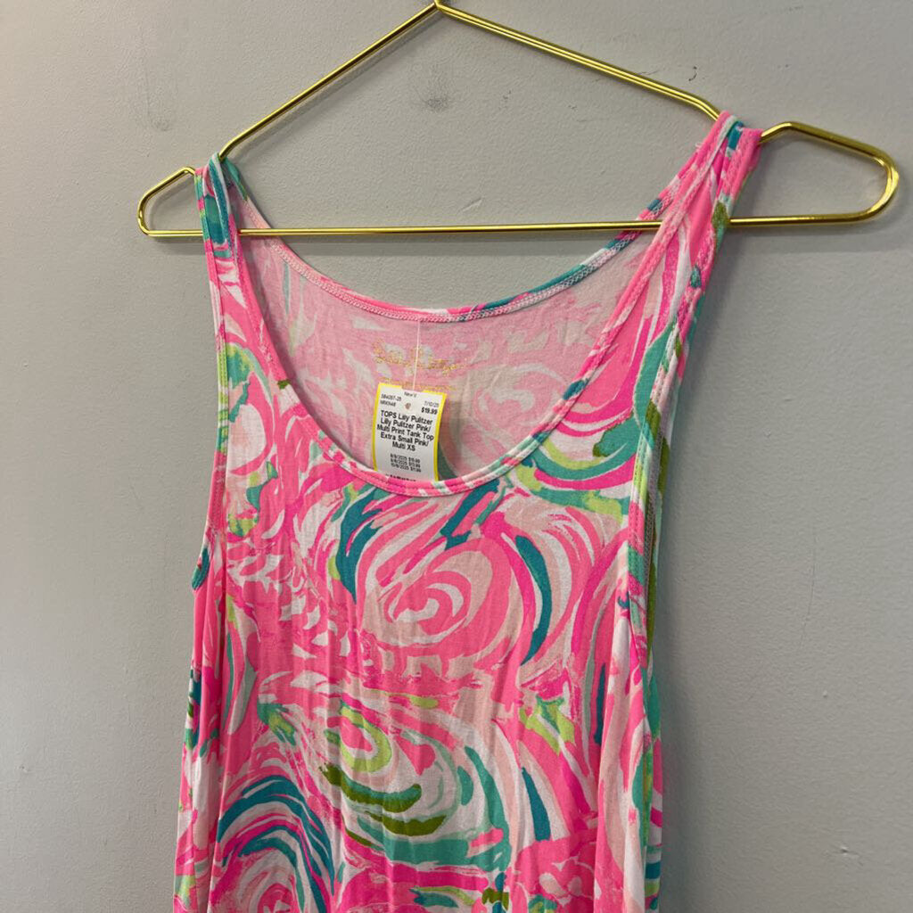 Lilly Pulitzer Pink/ Multi Print Tank Top Extra Small
