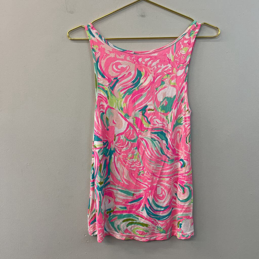 Lilly Pulitzer Pink/ Multi Print Tank Top Extra Small