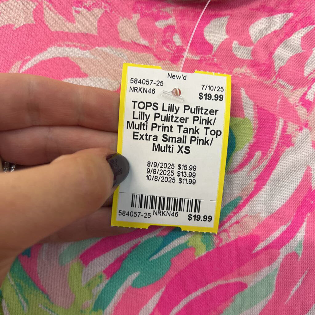 Lilly Pulitzer Pink/ Multi Print Tank Top Extra Small