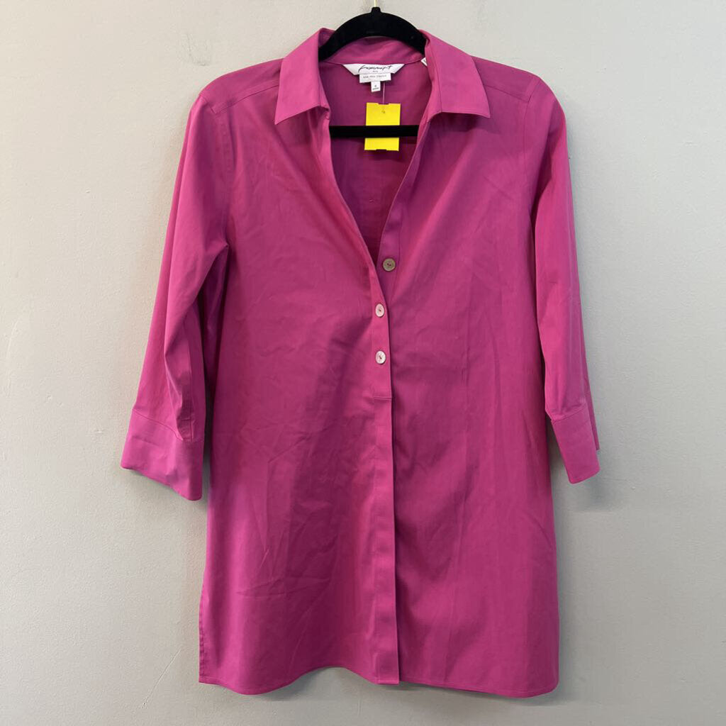 Foxcroft Pink Long Sleeve Button Down Top 6
