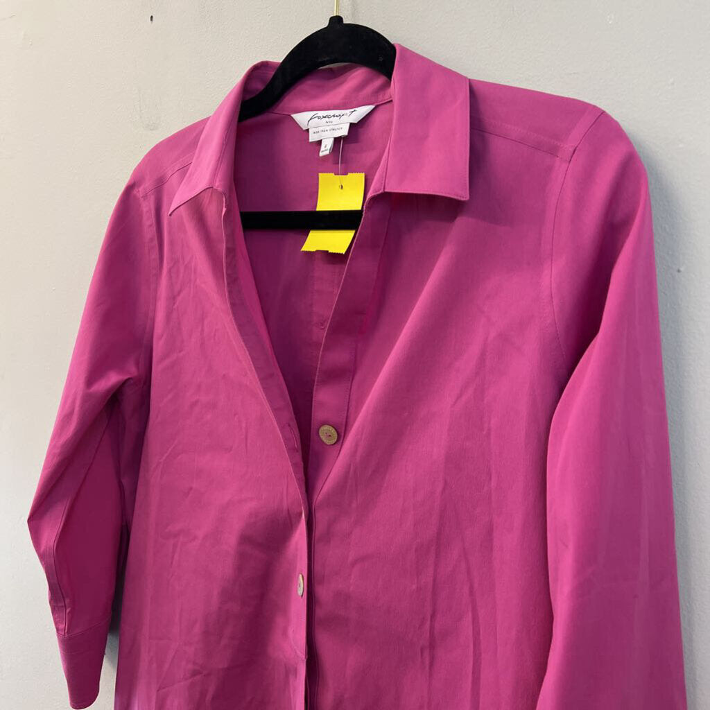 Foxcroft Pink Long Sleeve Button Down Top 6