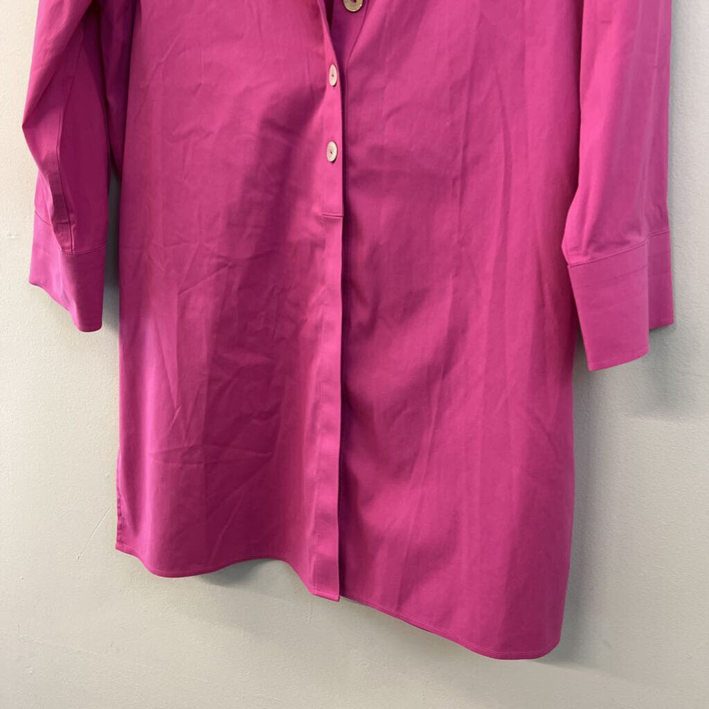 Foxcroft Pink Long Sleeve Button Down Top 6