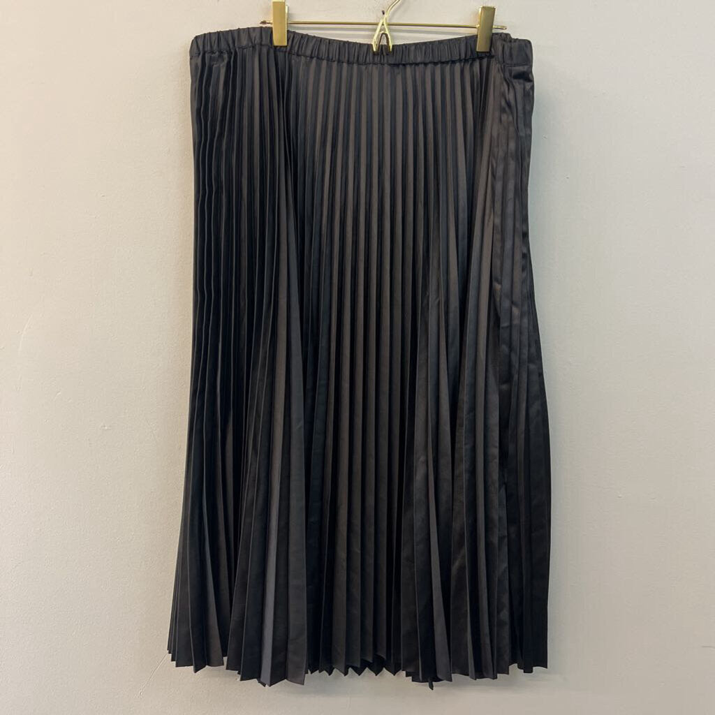 Banana Republic Black Pleated Midi Skirt Extra Small