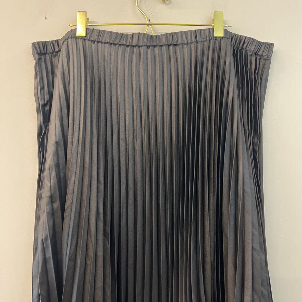 Banana Republic Black Pleated Midi Skirt Extra Small