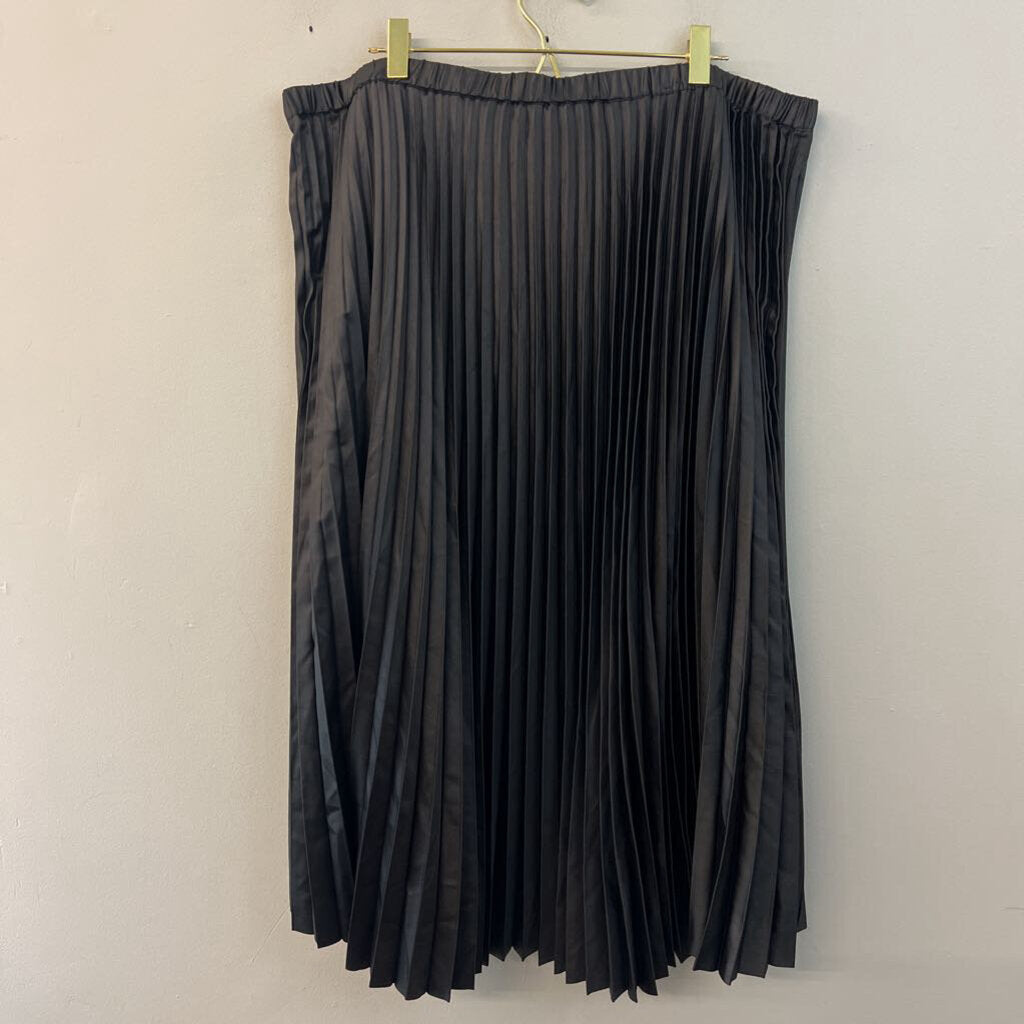 Banana Republic Black Pleated Midi Skirt Extra Small