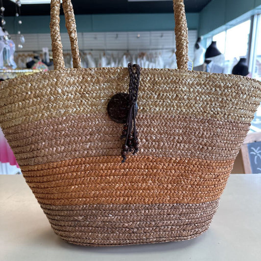 Cappelli Brown Straw Woven Tote Purse