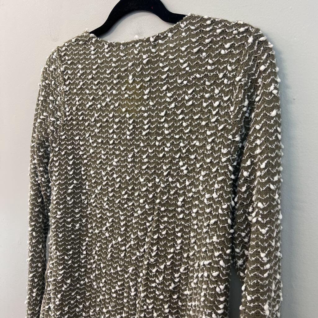 Altar'd State Green/ White Knit Long Sleeve Sweater Top Small