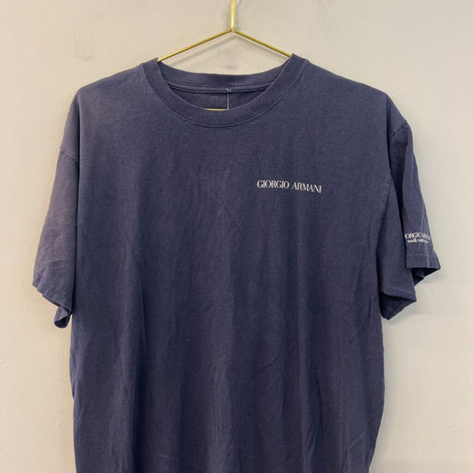 Navy Giorgio Armani Short Sleeve Graphic Tee Medium