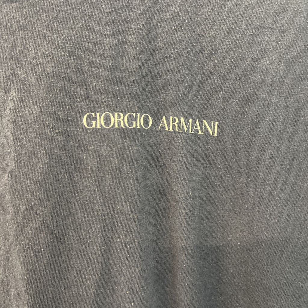 Navy Giorgio Armani Short Sleeve Graphic Tee Medium