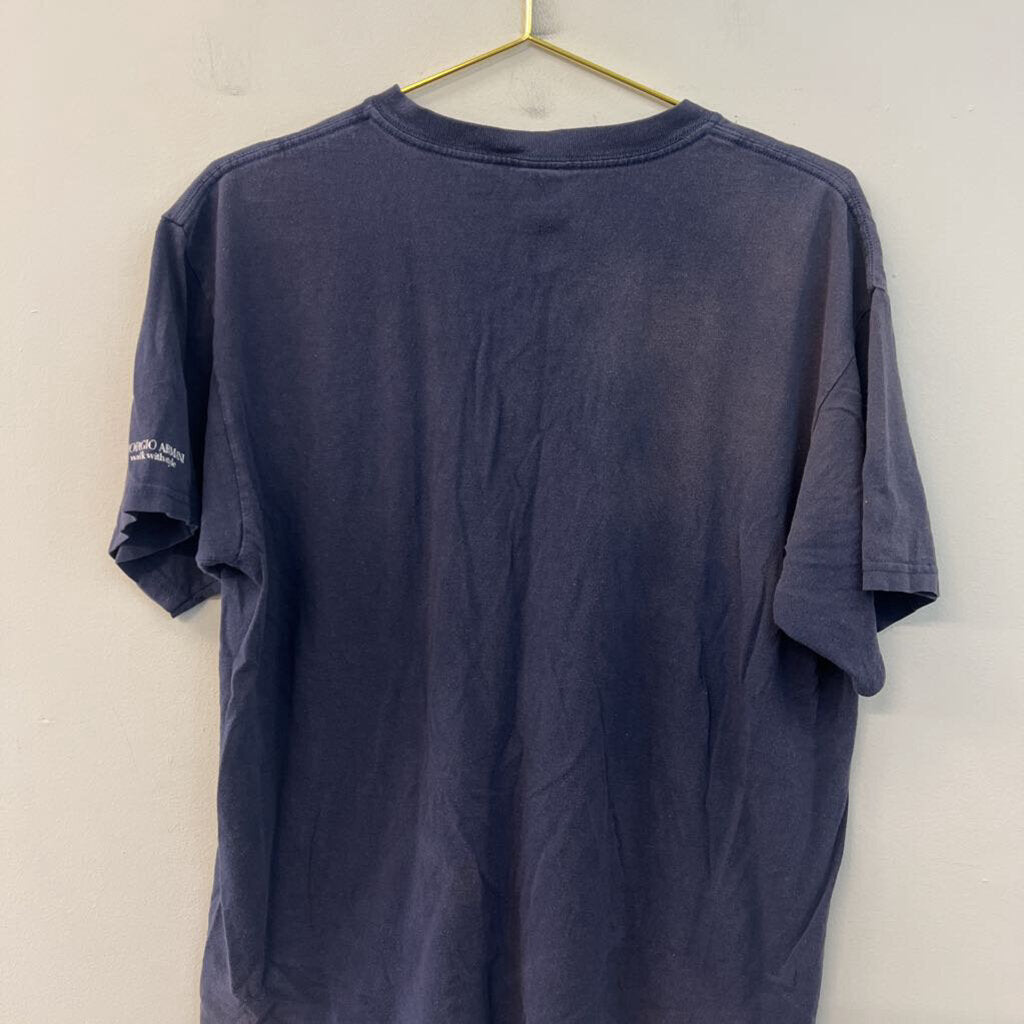Navy Giorgio Armani Short Sleeve Graphic Tee Medium