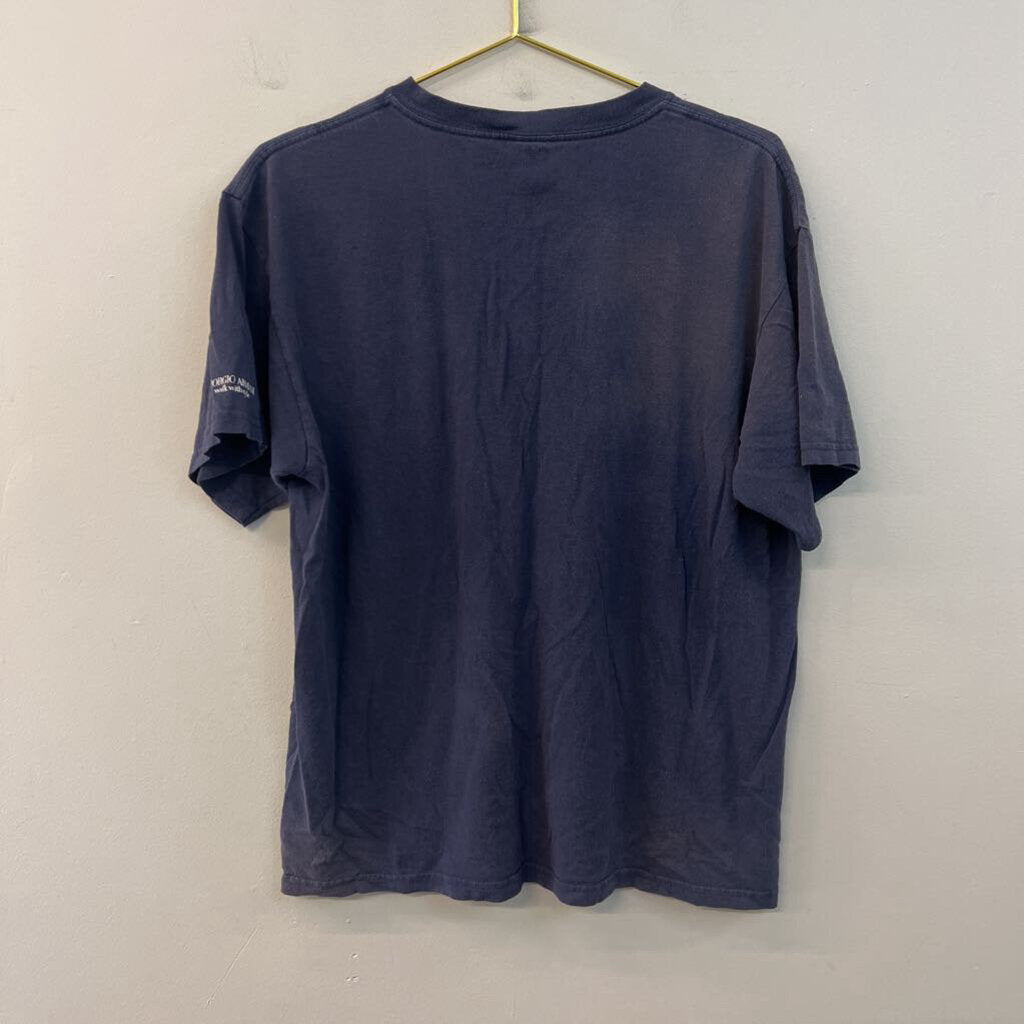 Navy Giorgio Armani Short Sleeve Graphic Tee Medium