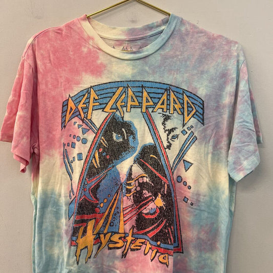 Def Leppard Tie Dye Short Sleeve Graphic Tee Medium