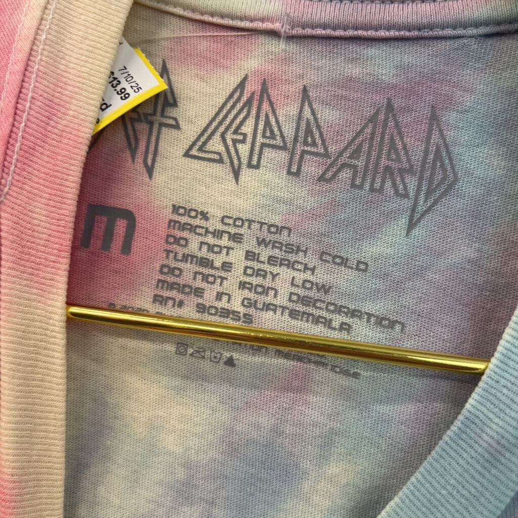 Def Leppard Tie Dye Short Sleeve Graphic Tee Medium