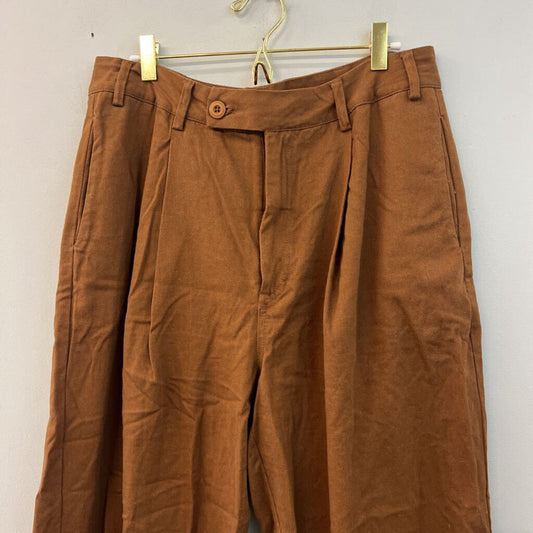 Free People Brown High Waisted Wide Leg Trouser Pants 10