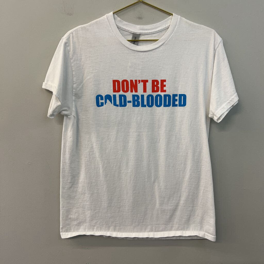Gildan White/ Multi Cold Blooded Short Sleeve Graphic Tee Medium