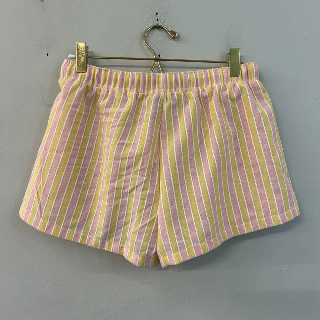 Your Favorite Yellow/ Pink Striped Pull On Shorts Small