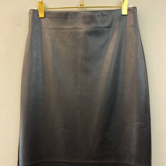 RD Style Black Leather Maxi Skirt Small