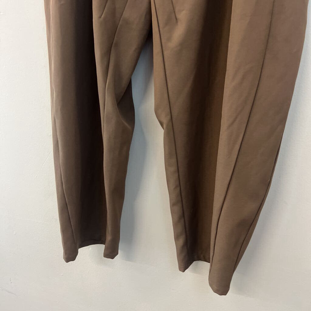 Halara Brown Wide Leg Pull On Trouser Pants Large