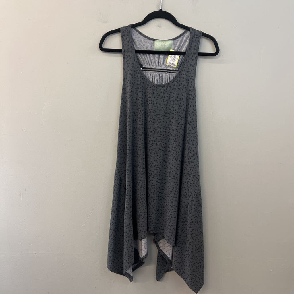 Camille and Company Grey Dot Print Dress Medium