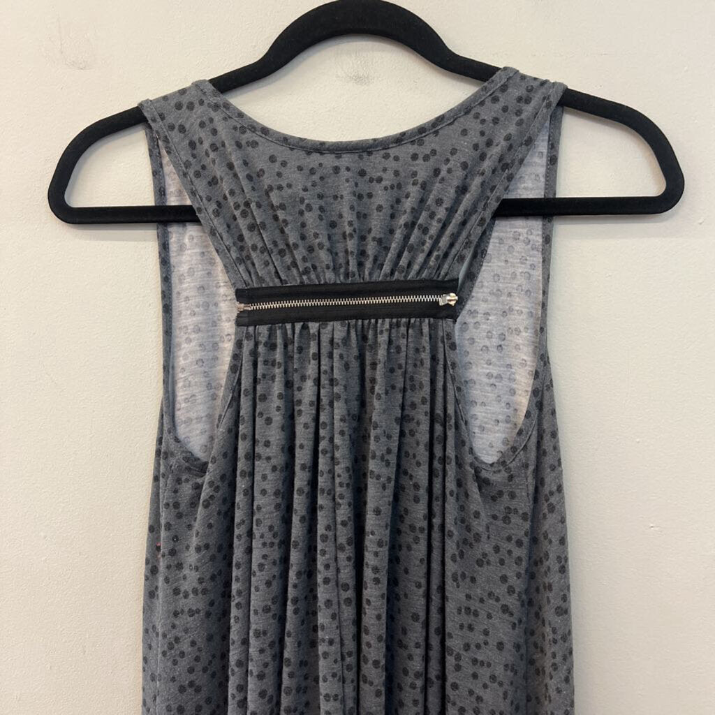 Camille and Company Grey Dot Print Dress Medium