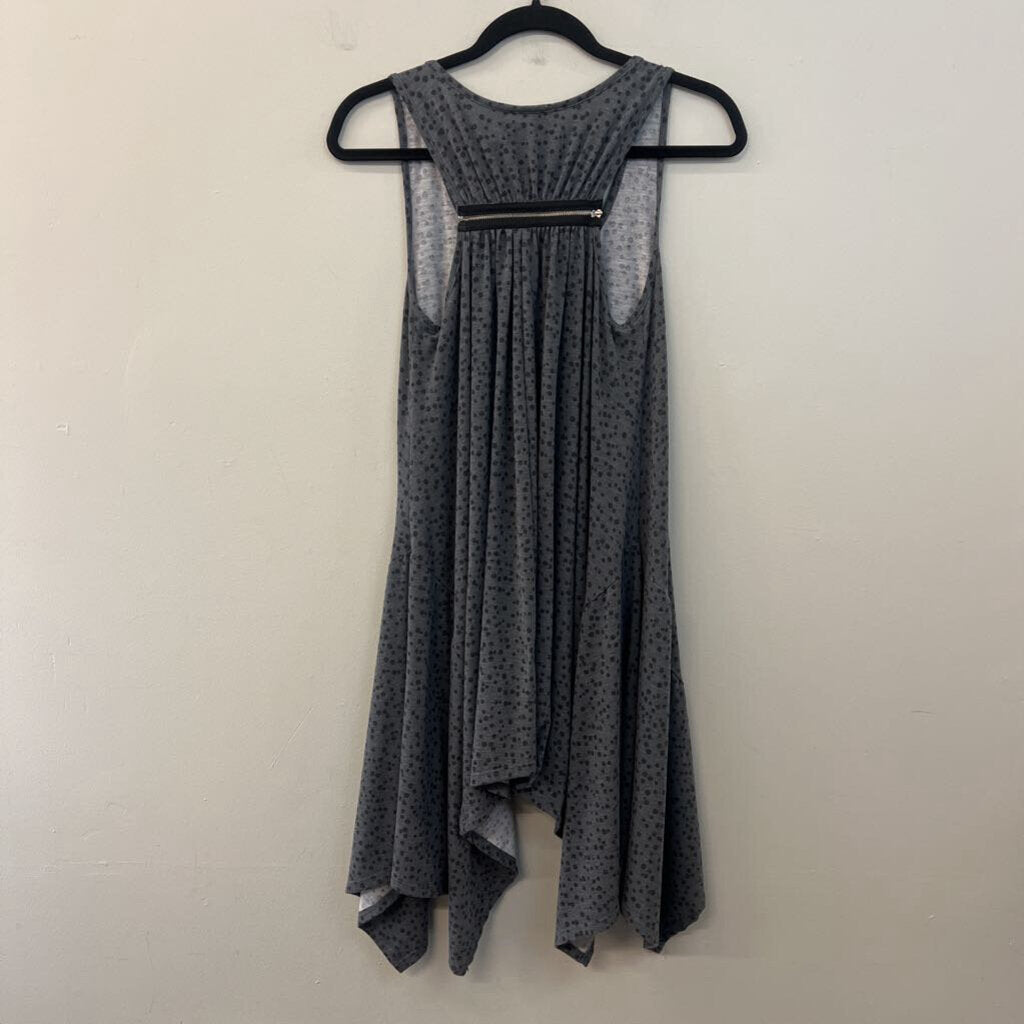 Camille and Company Grey Dot Print Dress Medium