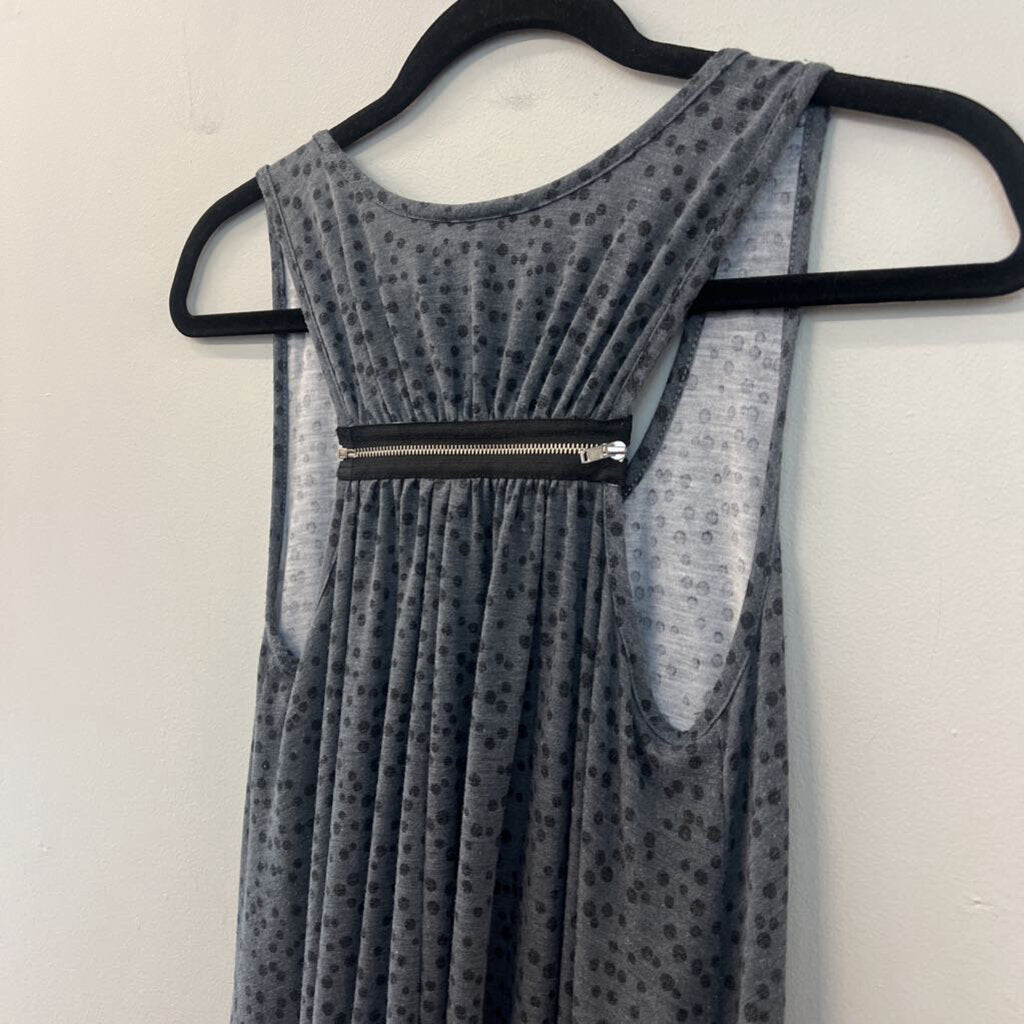 Camille and Company Grey Dot Print Dress Medium