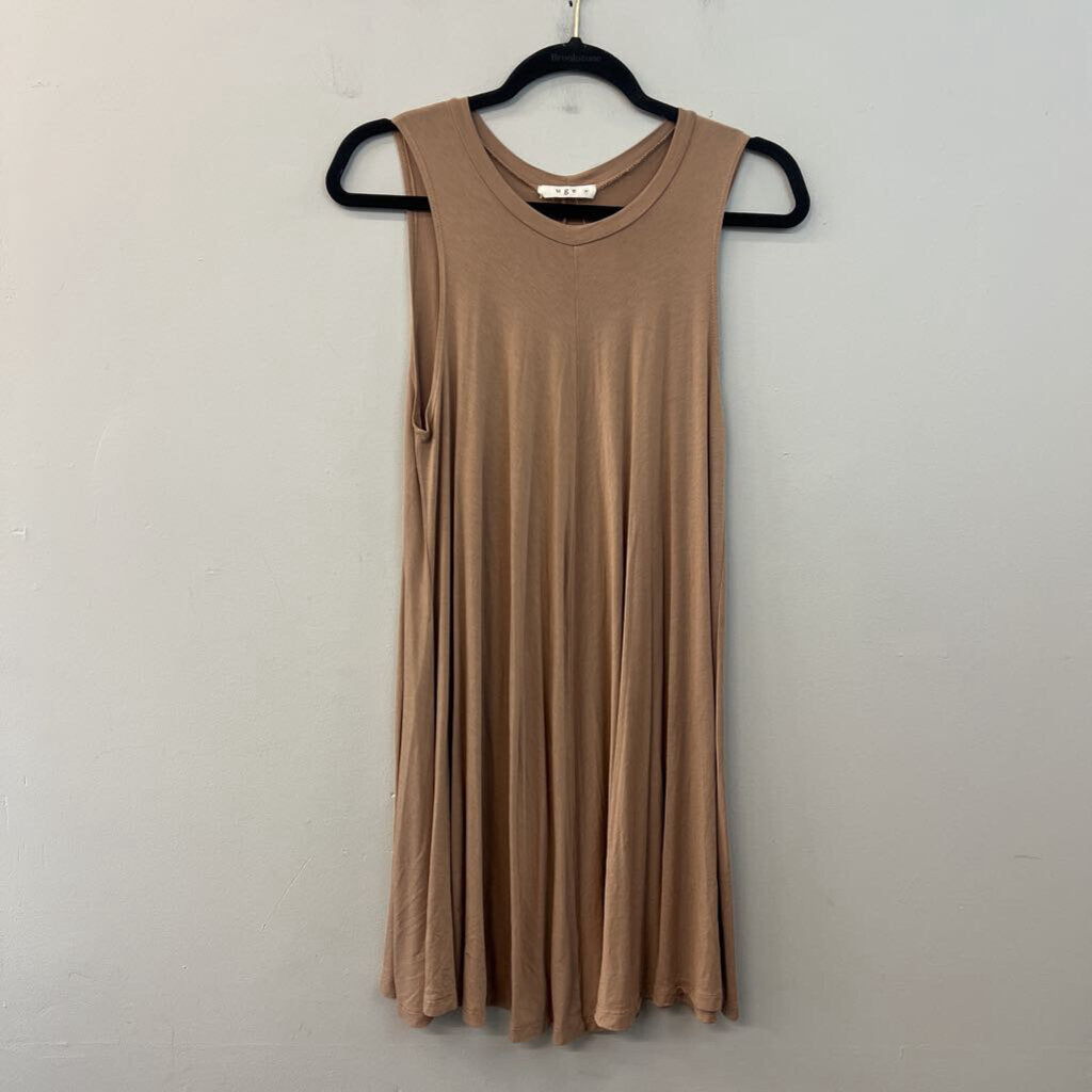 Uge Brown Tank Shift Dress Medium