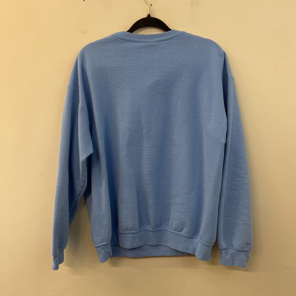 Gildan Blue Embroidered In My Teacher Era Long Sleeve Pullover Large
