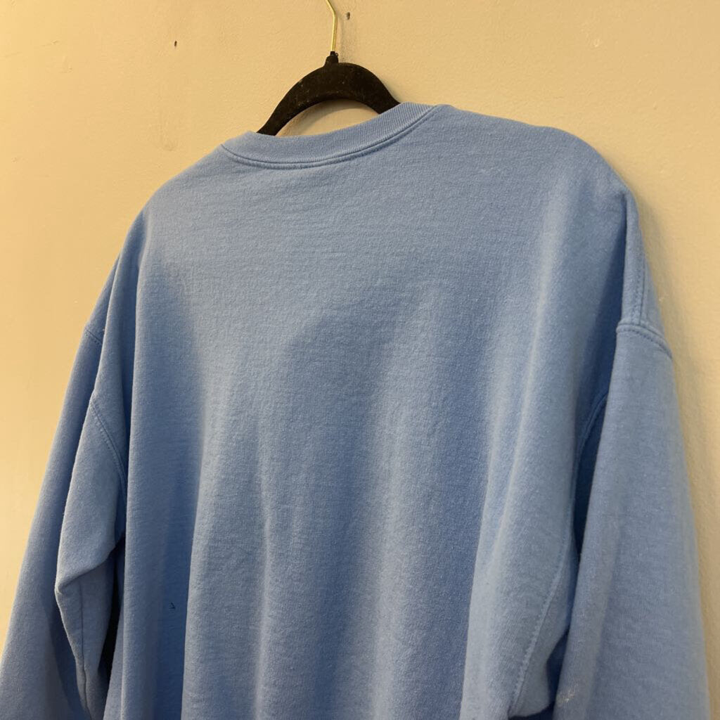Gildan Blue Embroidered In My Teacher Era Long Sleeve Pullover Large