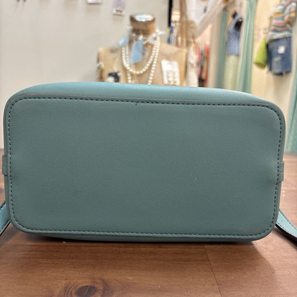 Nanette Lepore Blue Triple Section Bucket Crossbody Purse
