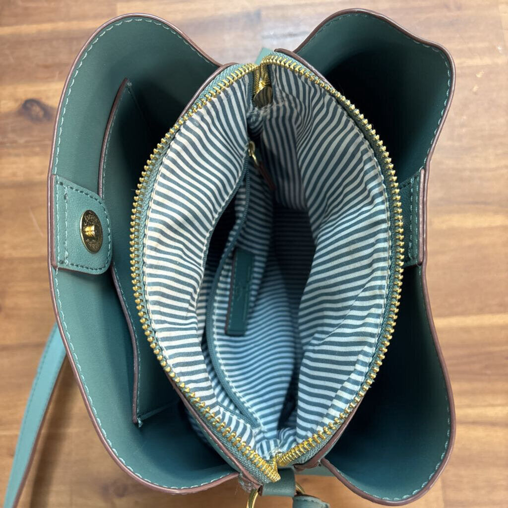 Nanette Lepore Blue Triple Section Bucket Crossbody Purse
