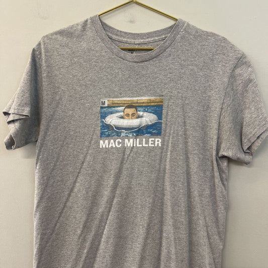 Mac Miller Grey Short Sleeve Graphic Tee Medium