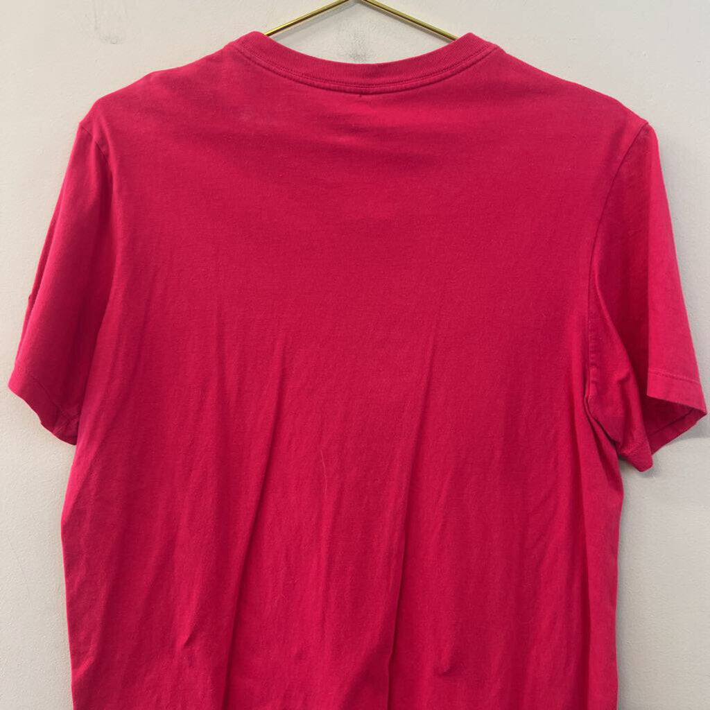 Nike Pink Butterfly Logo Short Sleeve Graphic Tee Medium