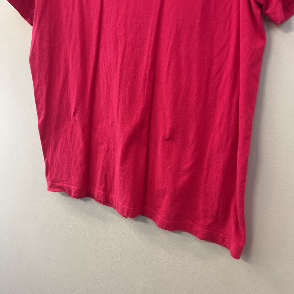 Nike Pink Butterfly Logo Short Sleeve Graphic Tee Medium