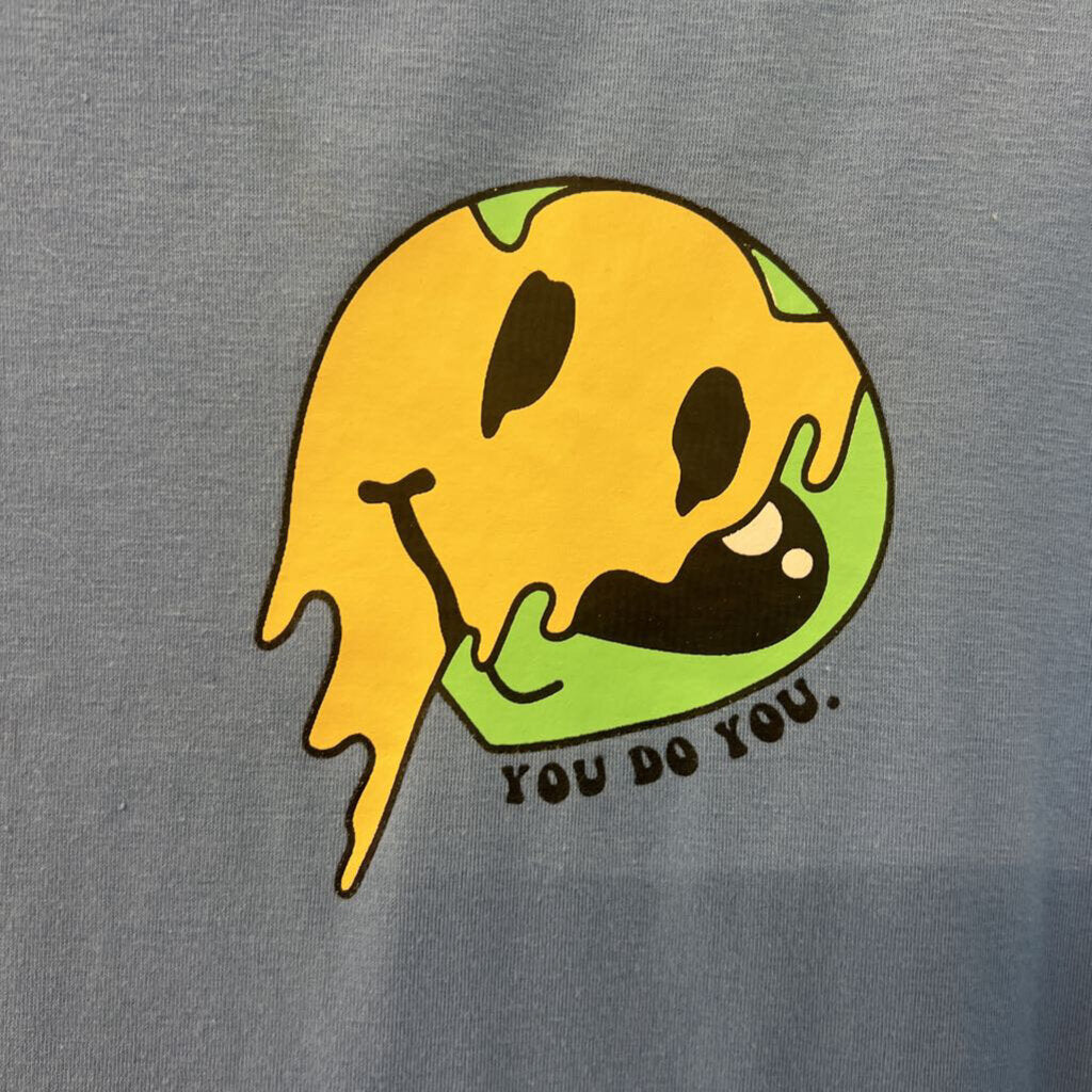 Blue/ Multi Smiley Face You Do You Short Sleeve Graphic Tee Medium