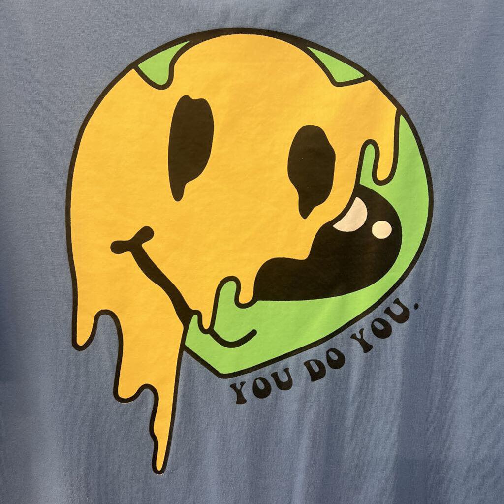 Blue/ Multi Smiley Face You Do You Short Sleeve Graphic Tee Medium